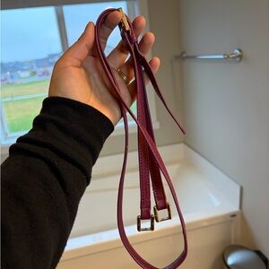 Tory Burch Burgundy Leather Strap‎